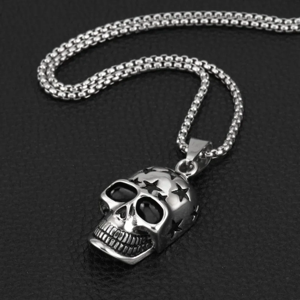 ❤️Ghost head Skull pendant Necklace for women/men, N90201P164